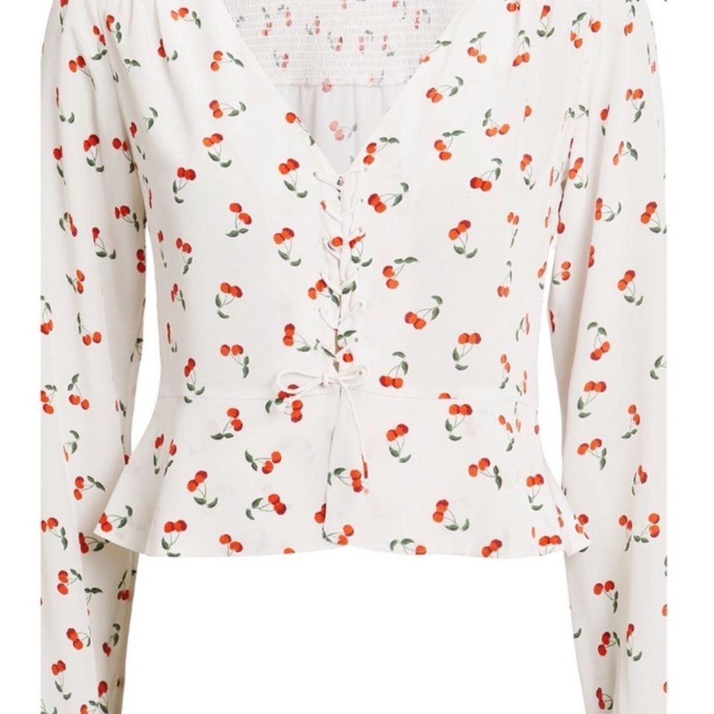 Intermix SIENNA CHERRY PRINT BLOUSE